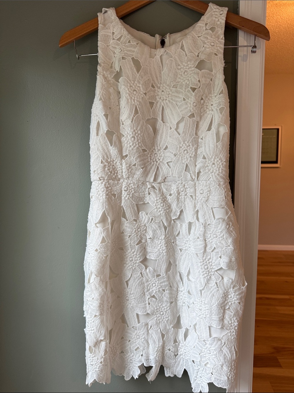 Astr The Label White Floral Lace Textured Dress